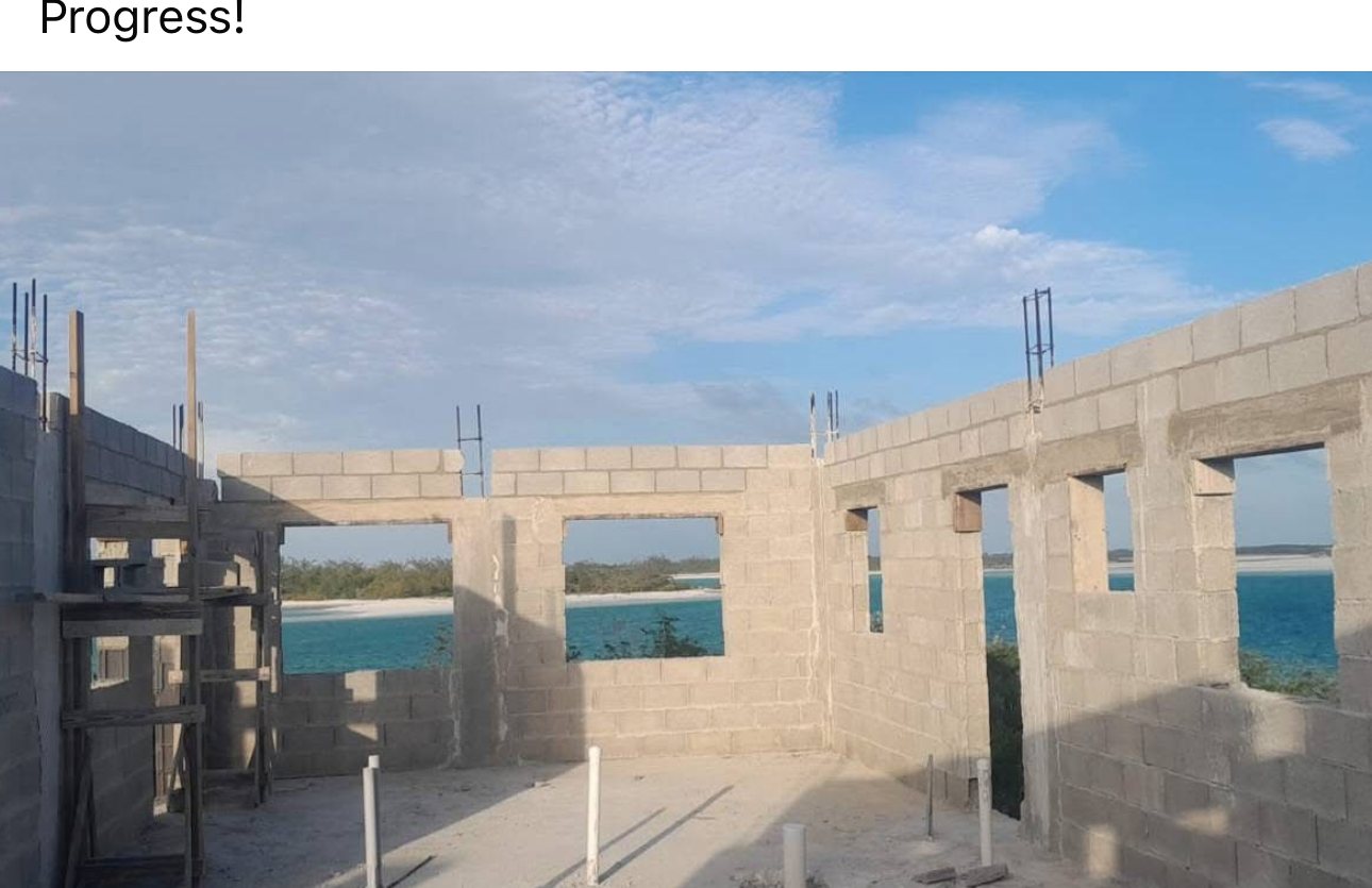 Waterfront residential block construction by 3D Construction in The Bahamas